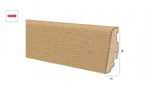 Medinė faneruota grindjuostė Haro Ąžuolas Invisible 1958 MM