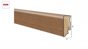 Medinė faneruota grindjuostė Haro Ąžuolas Smoked 16*40 MM
