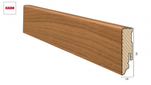 Medinė faneruota grindjuostė Haro Ąžuolas Smoked 16*58 MM