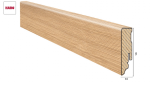 Medinė faneruota grindjuostė Haro Ąžuolas Brushed 16*58 MM