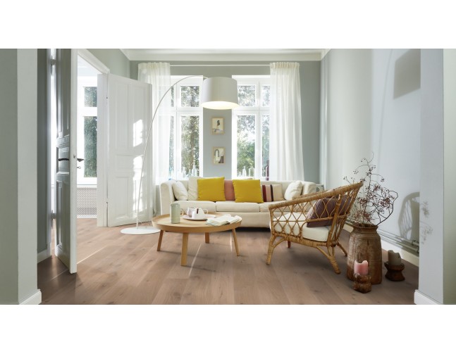IŠPARDAVIMAS Trisluoksnė parketlentė Boen Plank Ąžuolas White Vivo 209 MM 2 rūšis