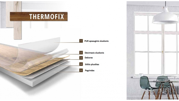 Vinilo danga Fatra Thermofix Wood Ąžuolas 2,5 MM nuotrauka