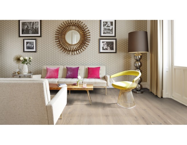 Trisluoksnė parketlentė Boen Plank Live Pure Ąžuolas Pale White Creation 181 MM