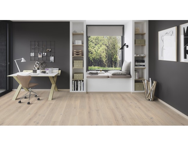 Trisluoksnė parketlentė Boen Plank Live Pure Ąžuolas Pale White Creation 181 MM