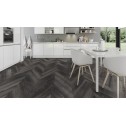 IŠPARDAVIMAS Vinilo danga OneFlor ECO 55 Chevron Pušis Smoked Black 2.5 MM