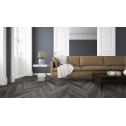 IŠPARDAVIMAS Vinilo danga OneFlor ECO 55 Chevron Pušis Smoked Black 2.5 MM