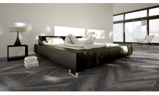 IŠPARDAVIMAS Vinilo danga OneFlor ECO 55 Chevron Pušis Smoked Black 2.5 MM