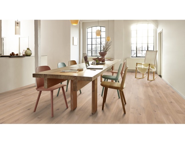 IŠPARDAVIMAS Trisluoksnė parketlentė Boen HOME Plank Ąžuolas Village White 13 mm