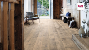 Trisluoksnė parketlentė Haro Plank Ąžuolas Tobacco Grey Sauvage