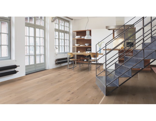 IŠPARDAVIMAS Trisluoksnė parketlentė Boen Plank Ąžuolas White Vivo 209 MM 13,2 MM storio 2 rūšis