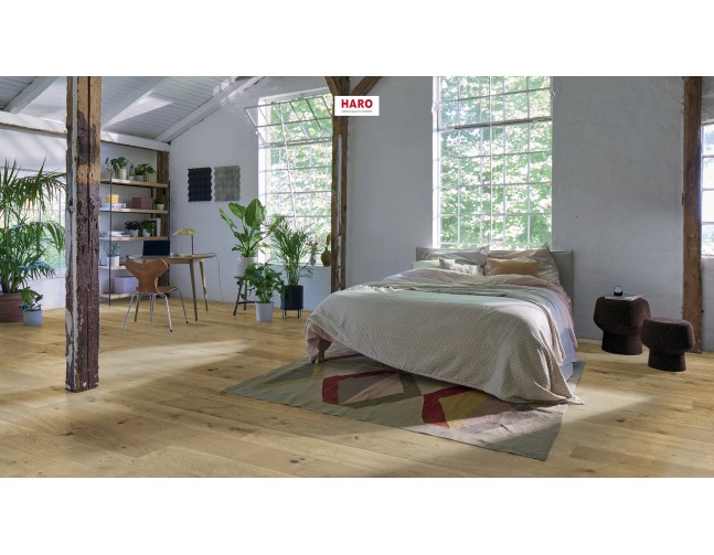 IŠPARDAVIMAS Dvisluoksnė parketlentė Haro Plank Maxim Ąžuolas Universal Economy 4V