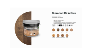 IŠPARDAVIMAS Alyva medinėms grindims Woca Daimond Oil Active Carbon Black, 2,5 L