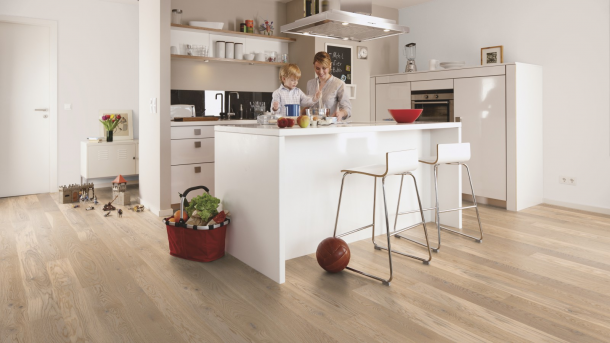 Trisluoksnė parketlentė Boen Castle Ąžuolas White Animoso 209