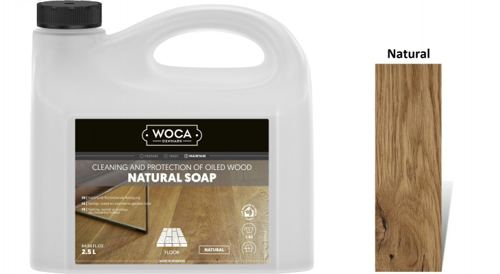 Muilas medinėms grindims Woca Natural Soap, 2,5 L